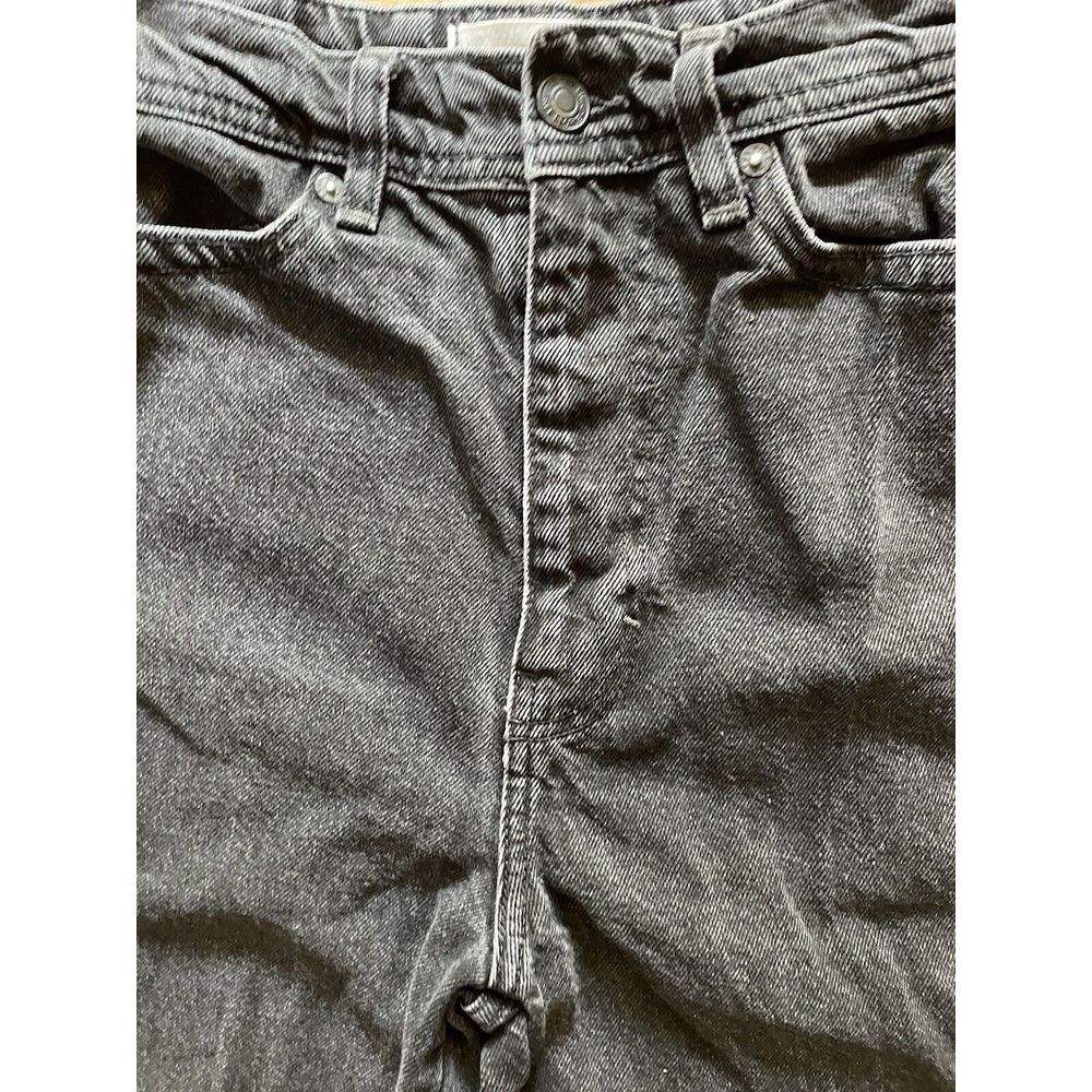 Free‎ People We The Free Women's High Rise Tapered Leg Frayed Hem Jeans Black 24 - Picture 4 of 9